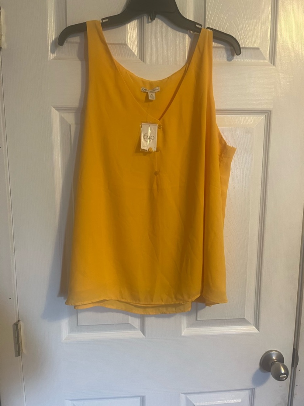 Cato Yellow V-Neck Sleeveless Camisole